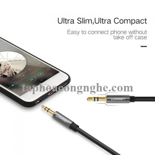 Ugreen 10595 3M màu Đen Cáp âm thanh 3.5mm nối dài AV118 30010595